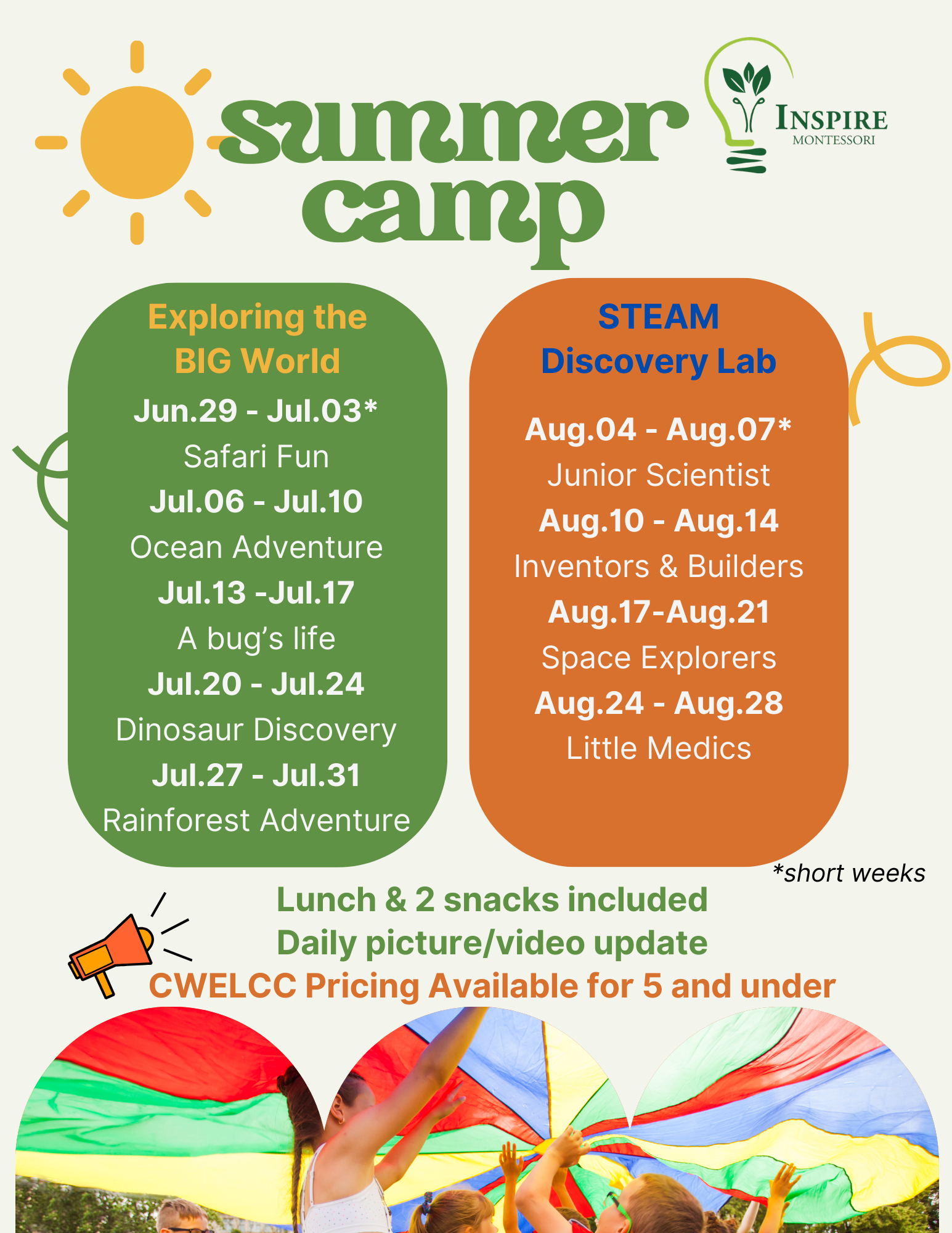 Summer Camp Mississauga Applewood Inspire Montessori CWELCC