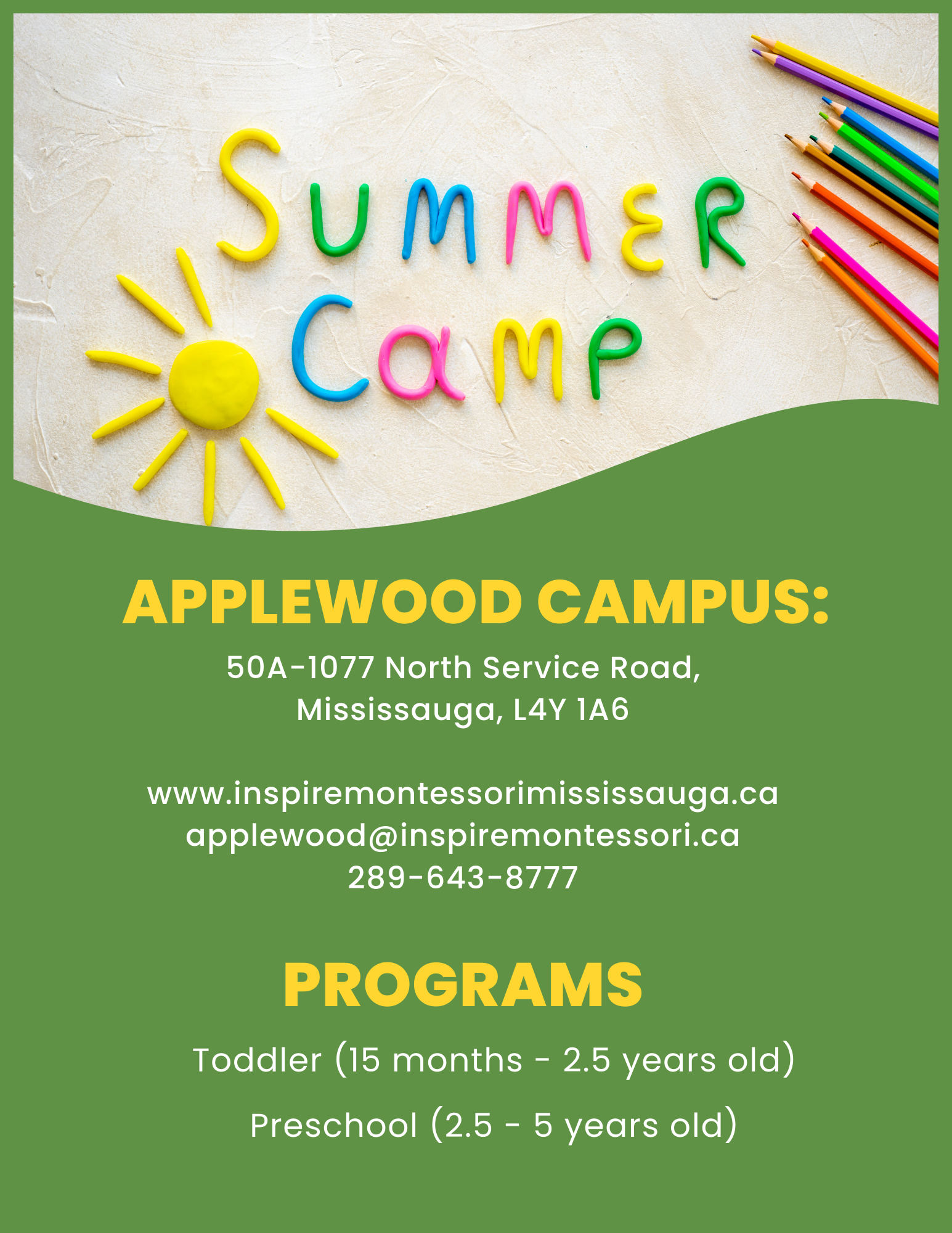 Inspire Montessori Summer Camp Mississauga Applewood CWELCC